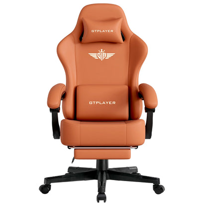 GTPLAYER Fabric Gaming Chair, Ergonomic Computer Chair with Footrest and Lumbar Support Height Adjustable Home Office Chair