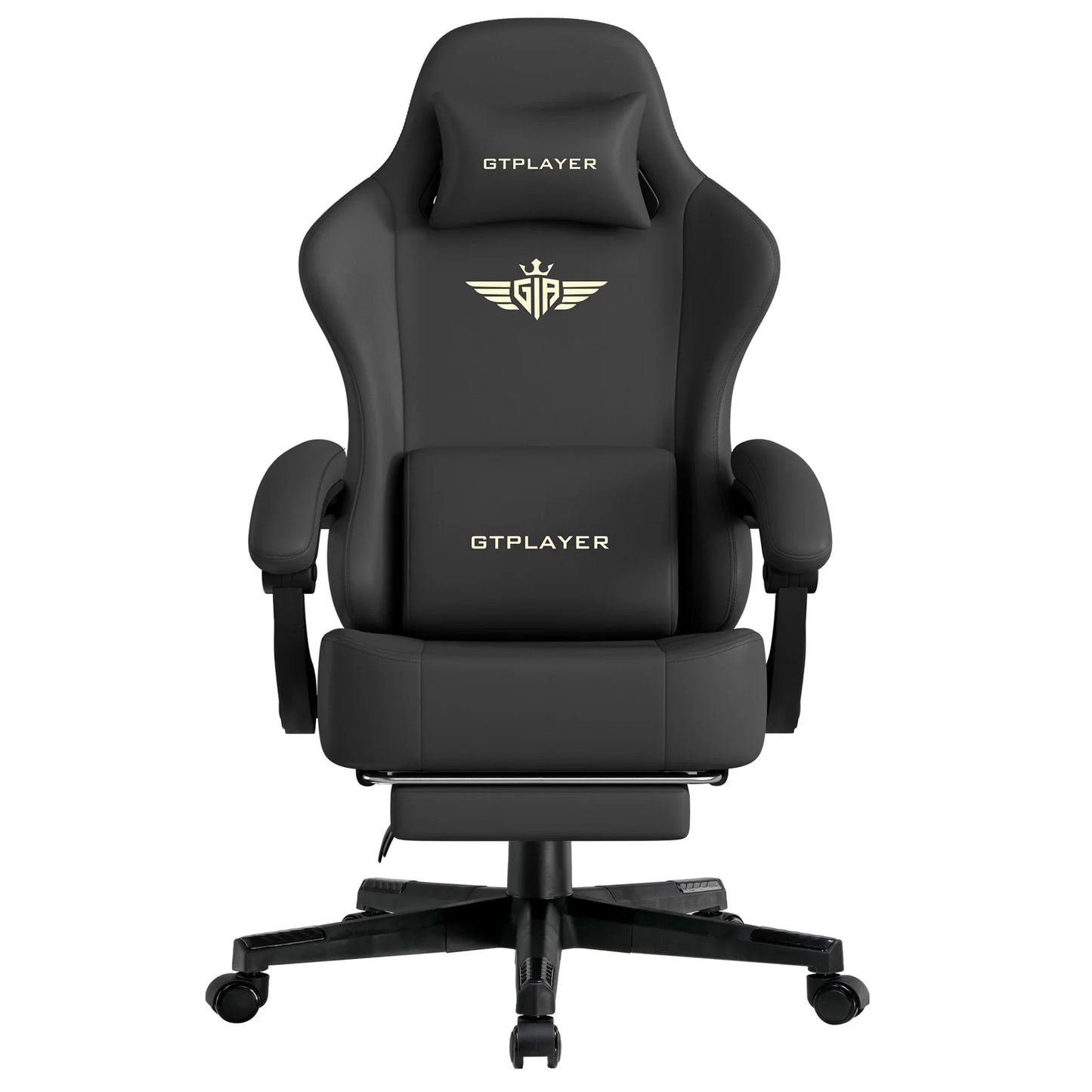 GTPLAYER Fabric Gaming Chair, Ergonomic Computer Chair with Footrest and Lumbar Support Height Adjustable Home Office Chair