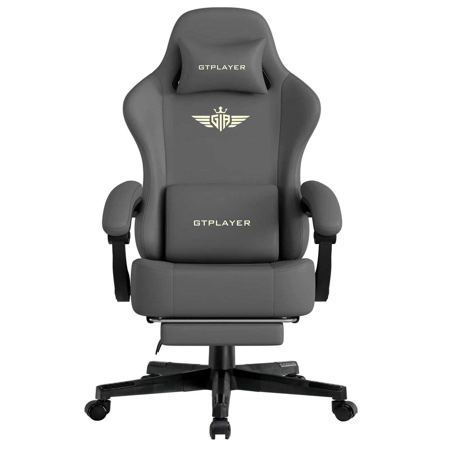 GTPLAYER Fabric Gaming Chair, Ergonomic Computer Chair with Footrest and Lumbar Support Height Adjustable Home Office Chair