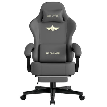 GTPLAYER Fabric Gaming Chair, Ergonomic Computer Chair with Footrest and Lumbar Support Height Adjustable Home Office Chair