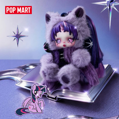 POP MART θ SKULLPANDA × My Little Pony Series Plush Pendant Blind Box Mystery Box 1PC/6PCS Mlp Skullpanda Blindbox Figure
