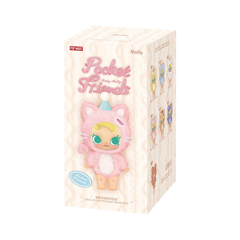 POP MART Baby Molly Pocket Friends Series-Vinyl Plush Pendant Blind Box 1PC/6PCS