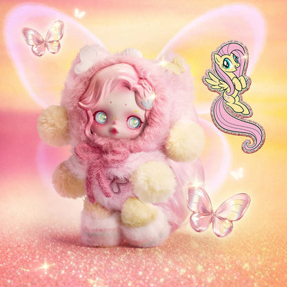 POP MART θ SKULLPANDA × My Little Pony Series Plush Pendant Blind Box Mystery Box 1PC/6PCS Mlp Skullpanda Blindbox Figure
